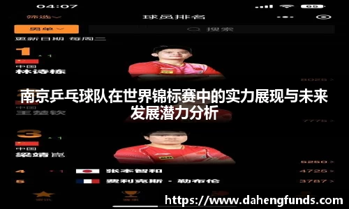 南京乒乓球队在世界锦标赛中的实力展现与未来发展潜力分析